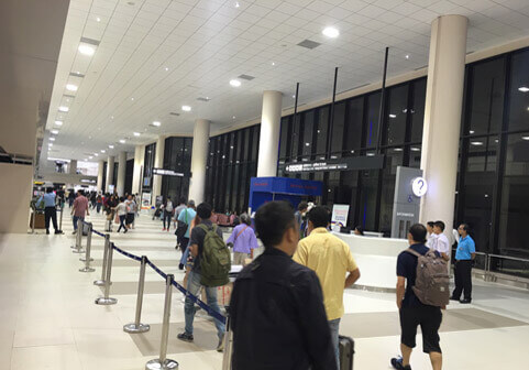 DMK機場出口。轉移到曼谷芭堤雅